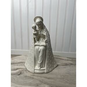 Goebel Hummel Flower Madonna Figurine 10/1 Virgin Mary Child Bird Used 9in Ivory